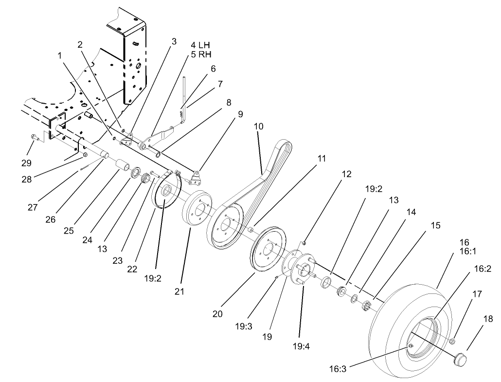 Wheel Drive and Brake Assembly
