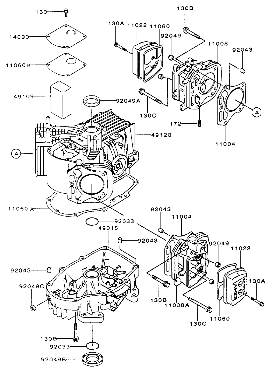 Cylinder / Crankcase Assembly (Continued) Kawasaki FH500V-AS29