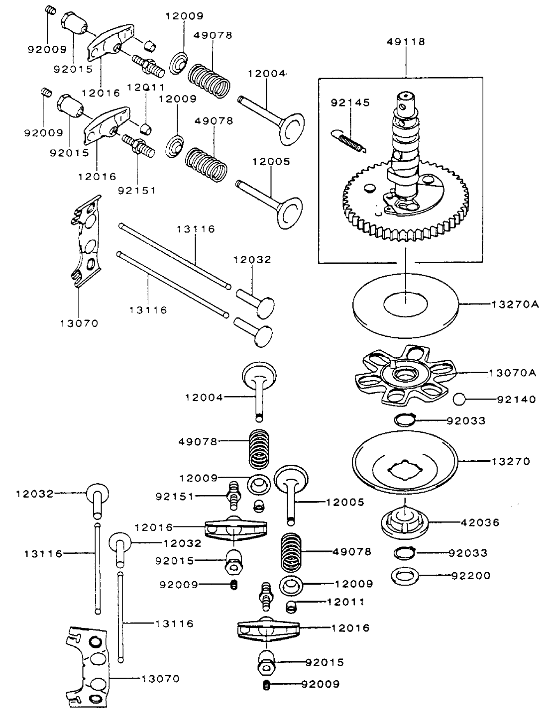 Valve / Camshaft Assembly (Continued) Kawasaki FH500V-AS29