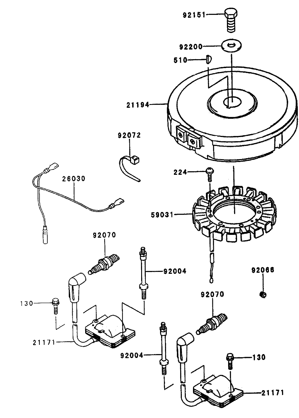 Electrical Equipment Assembly (Continued) Kawasaki FH500V-AS29