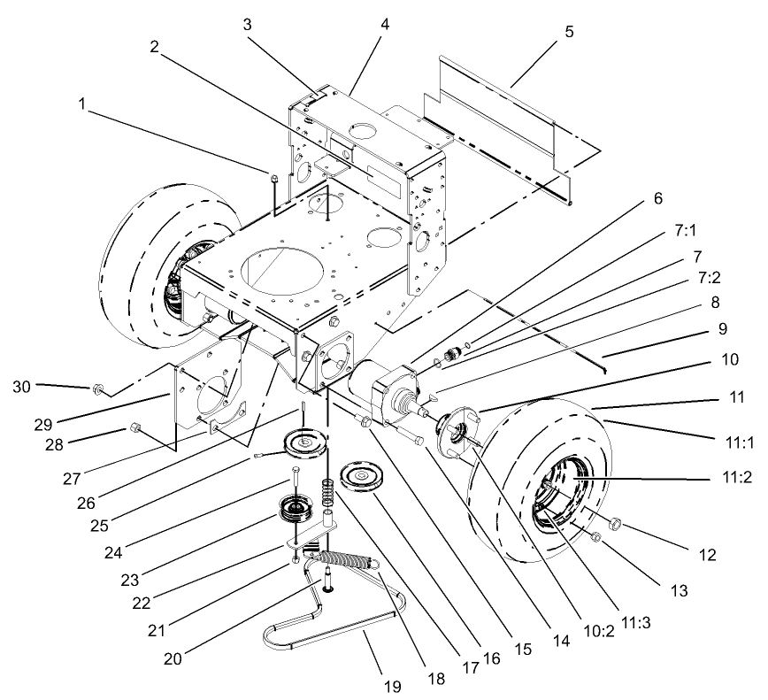 Wheel Motor, Pump Belt and Pump Idler Assembly