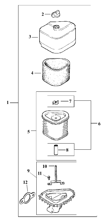 Air Cleaner Assembly Kohler Model CV15T-41604