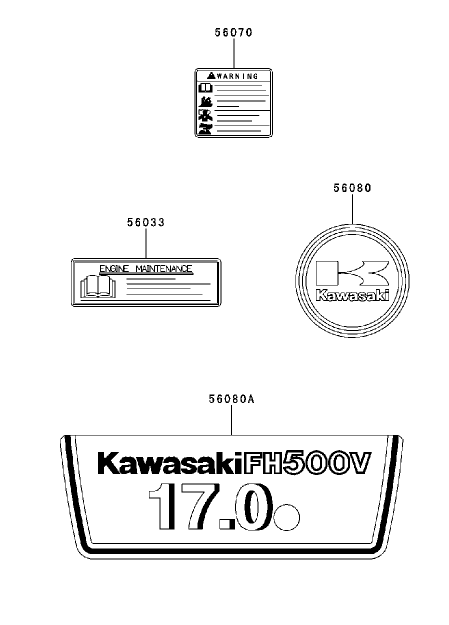 Label Kawasaki FH500V-AS30
