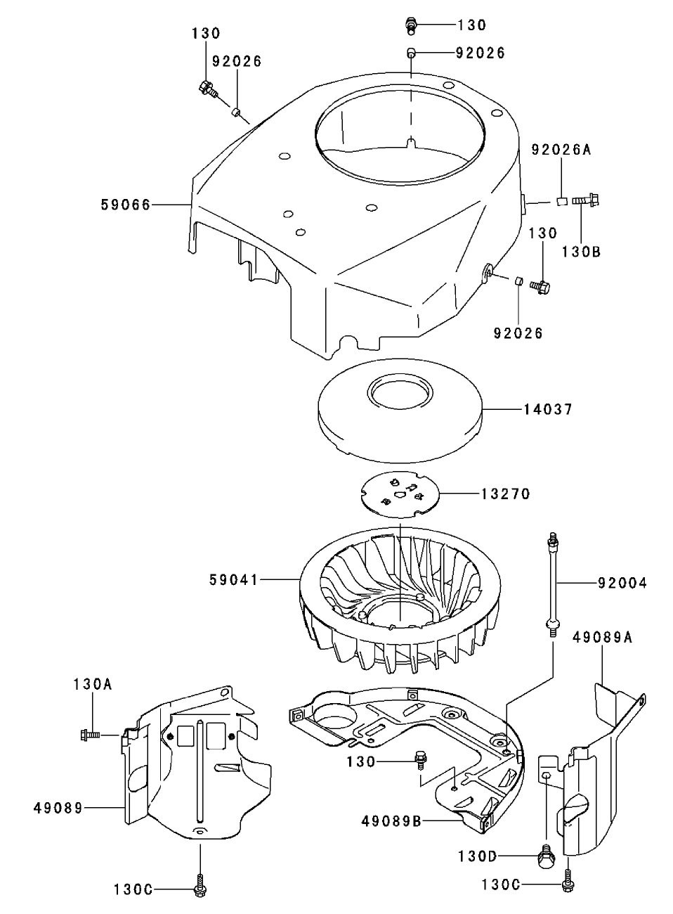 Cooling Equipment Assembly Kawasaki FH500V-AS30
