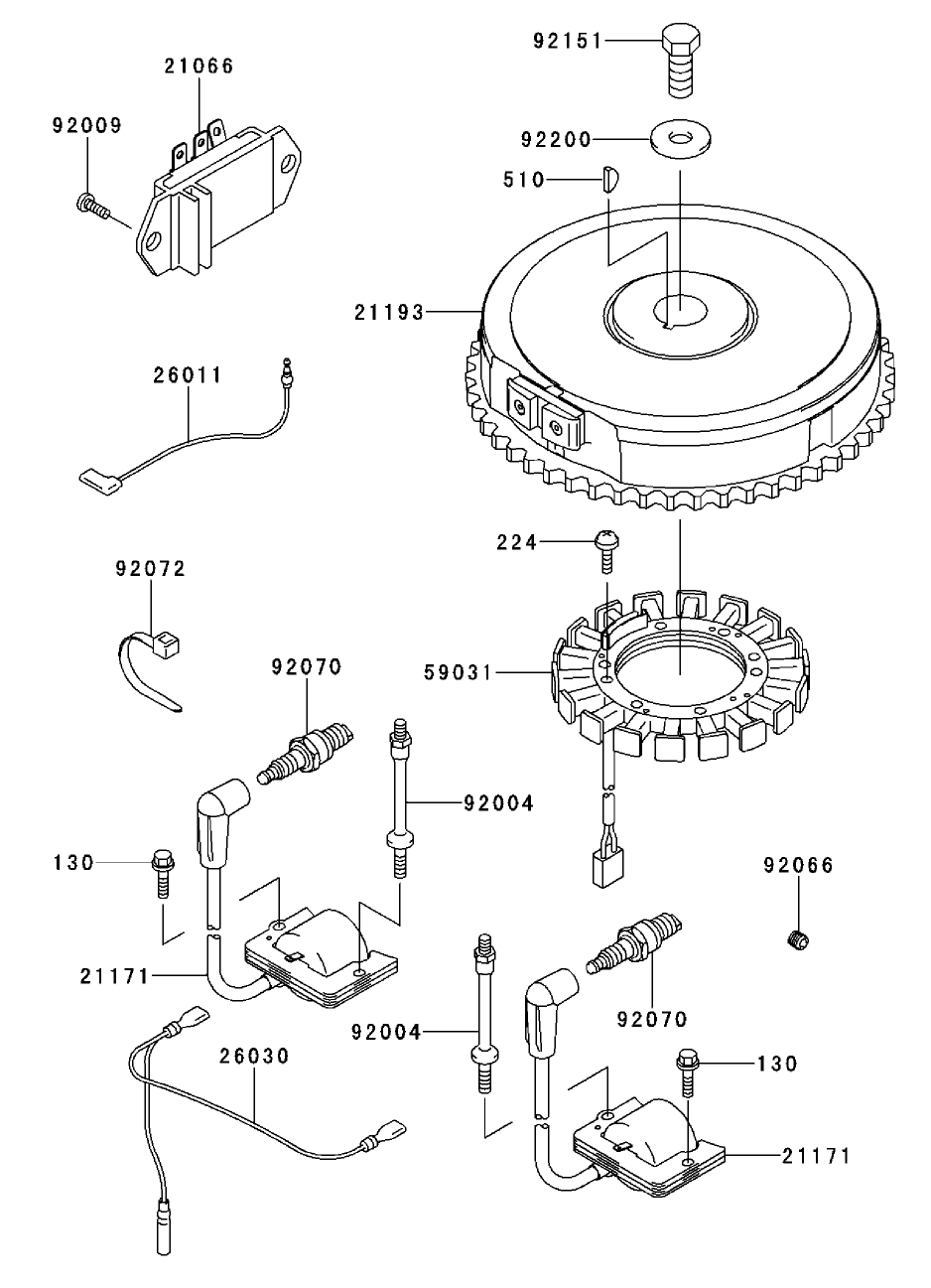 Electric Equipment Assembly Kawasaki FH500V-AS30