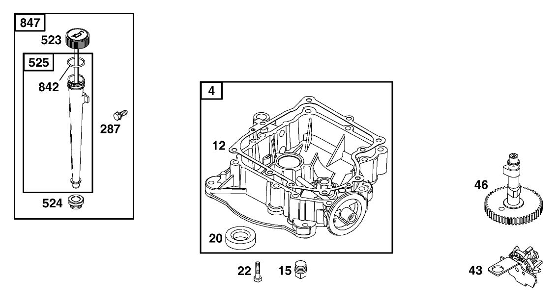 Crankcase Assembly Engine Briggs and Stratton Model 28B702-1041-E1