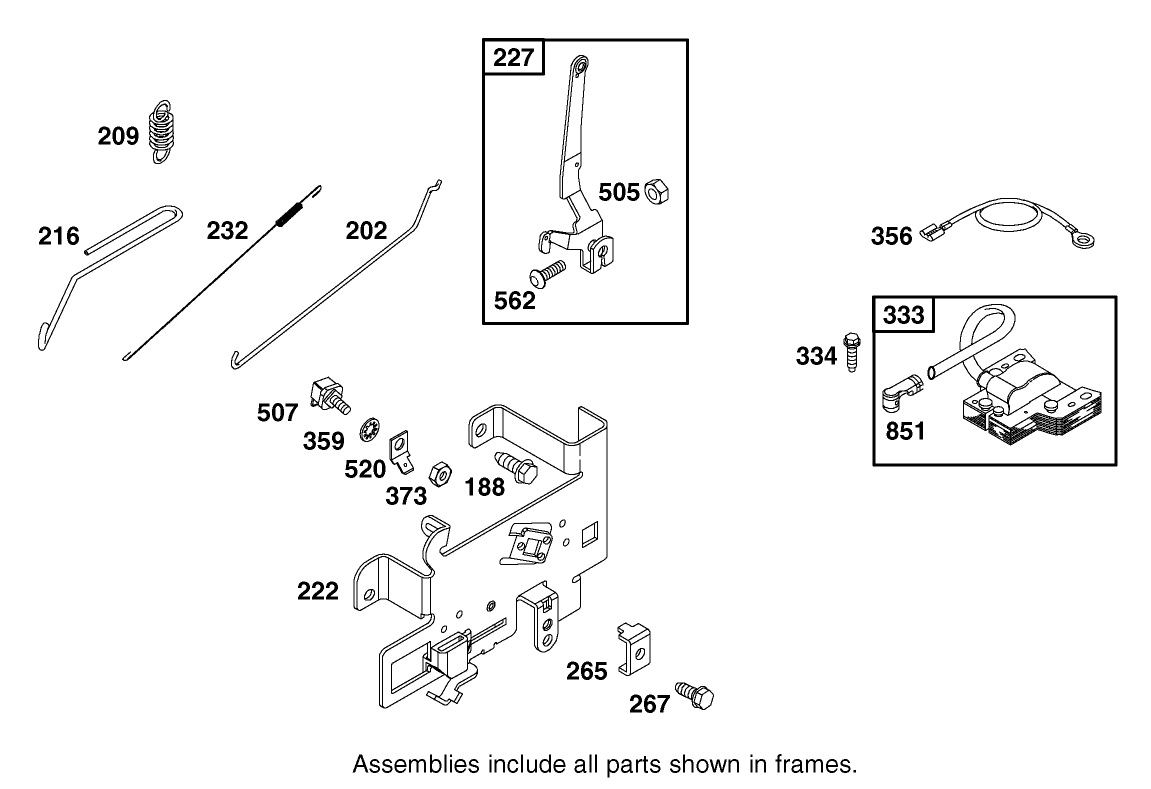 Governor Assembly Engine Briggs and Stratton Model 28B702-1041-E1