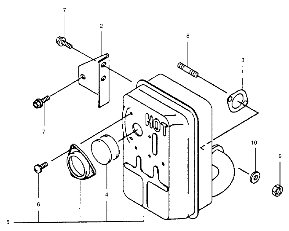 Muffler (Kawasaki FB460V-MS14)