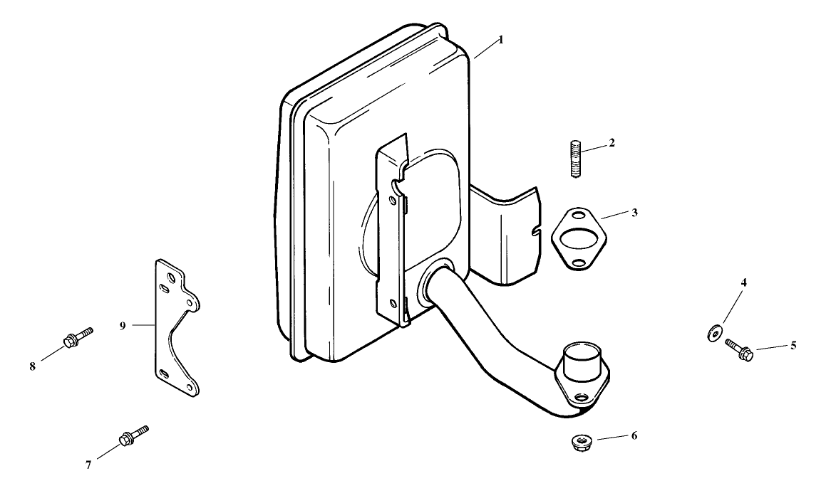Exhaust Assembly Kohler Model CV15T-41608