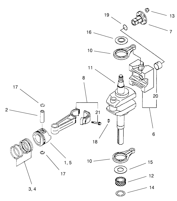 Piston/Crankshaft Assembly Kawasaki FC420V-ES15