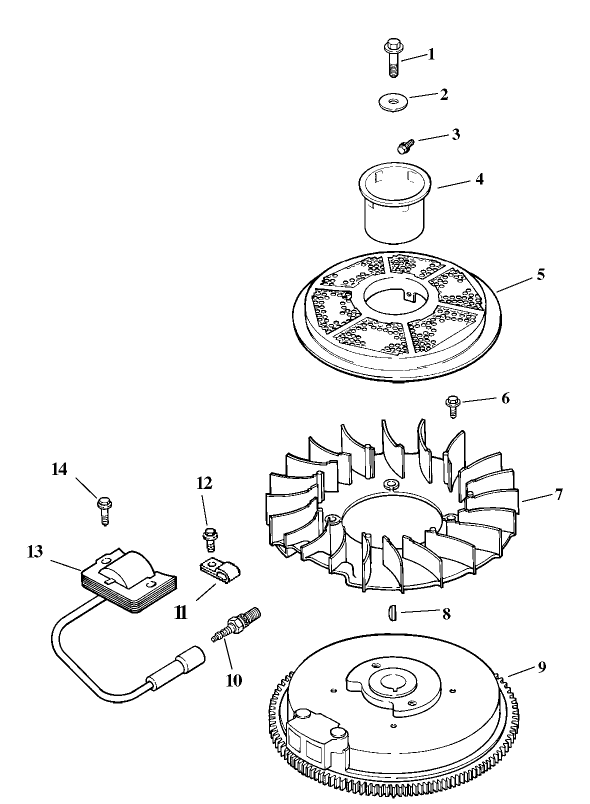 Ignition and Electrical Assembly Kohler Model CV15T-41608
