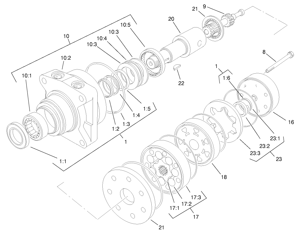 Hydraulic Wheel Motor Assembly No. 75-9990