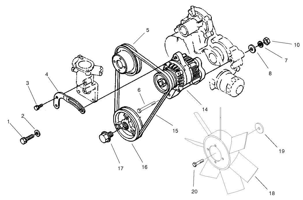 Alternator and Pulley Assembly