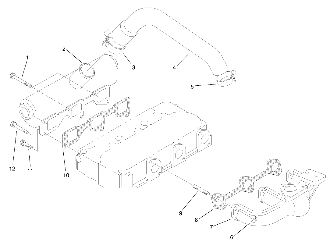 Exhaust Manifold and Gasket Assembly