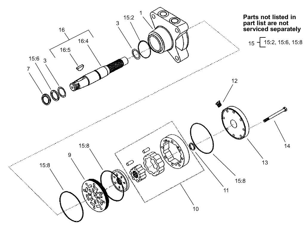 Hydraulic Drive Motor Assembly No. 105-4063