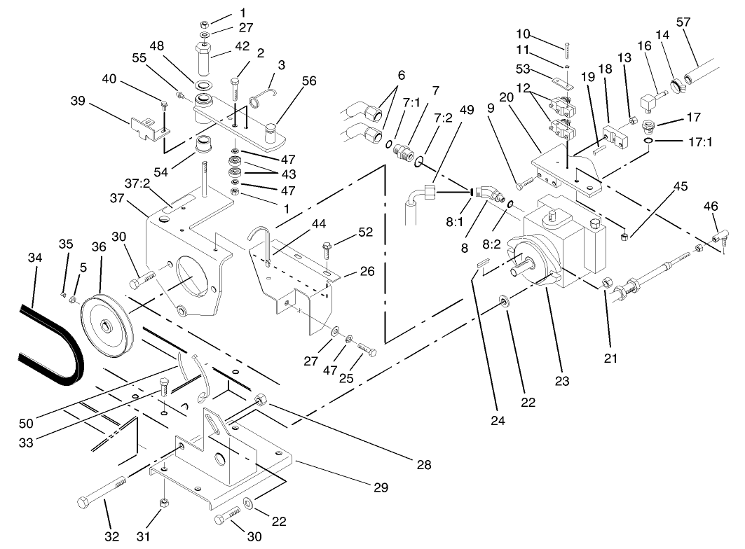 Hydraulic Pump Installation Assembly