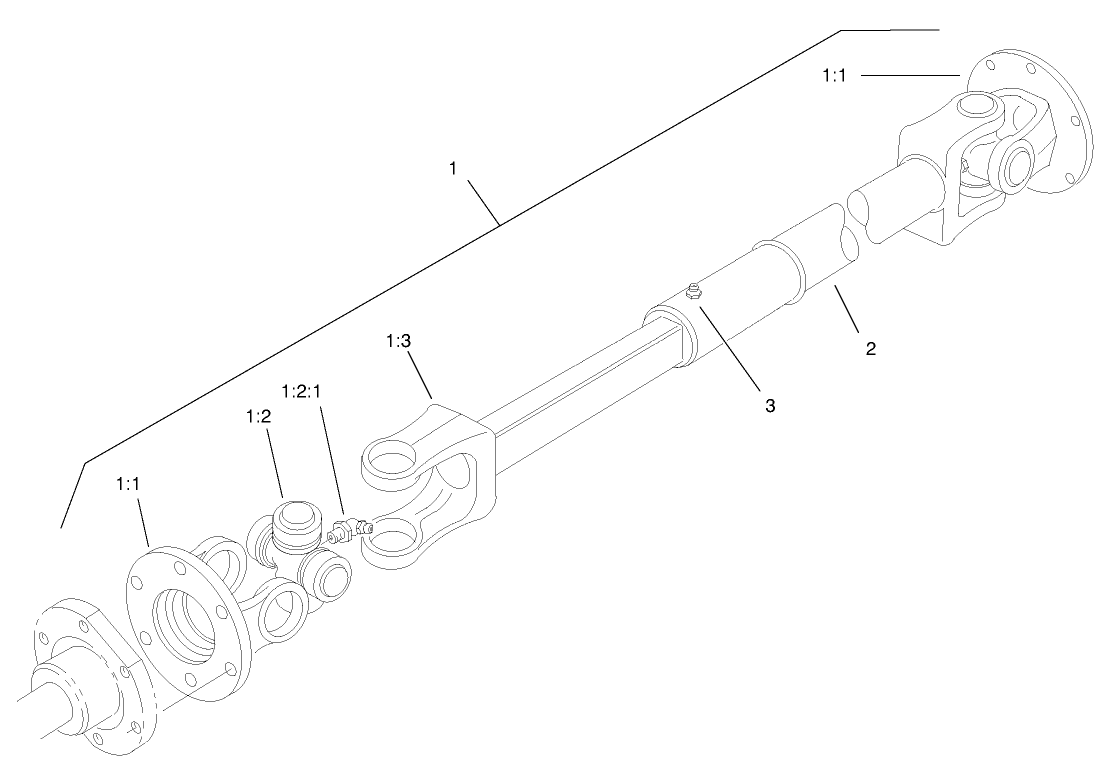 Driveshaft Assembly No. 98-5009 (only on: 30631)