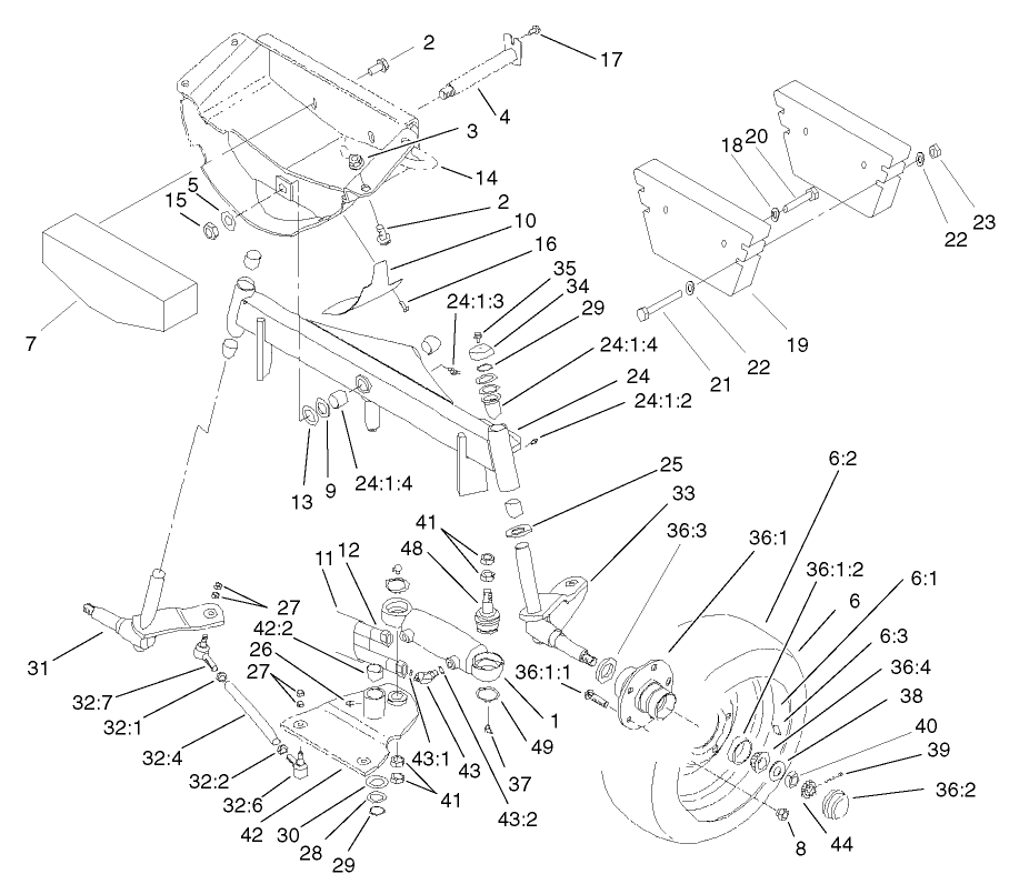 2 Wheel Drive Rear Axle Assembly (only on: 30630)