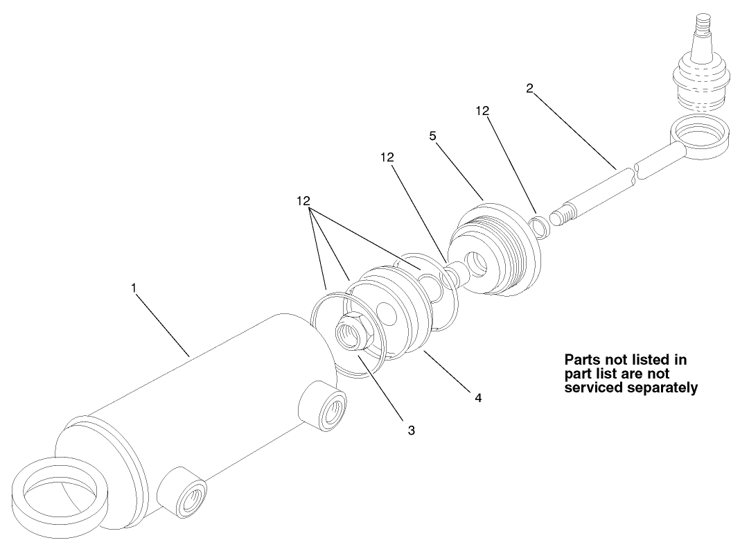 Hydraulic Cylinder Assembly No. 92-7828 (only on: 30630)