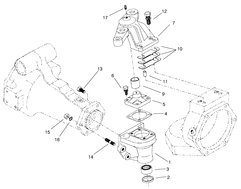 4 Wheel Drive Rear Axle Assembly No. 95-7501 (Continued) Bevel Gear Case Assembly (only on: 30631)