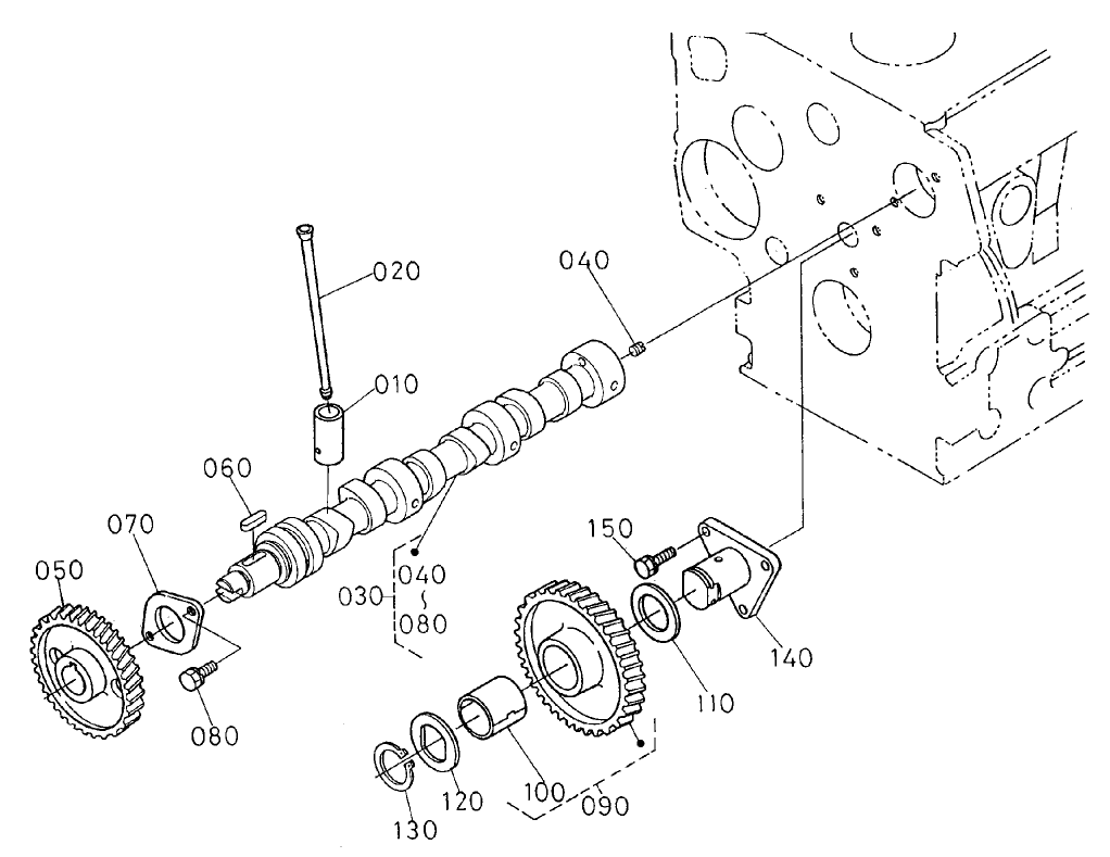 Camshaft and Idler Gear Shaft Assembly