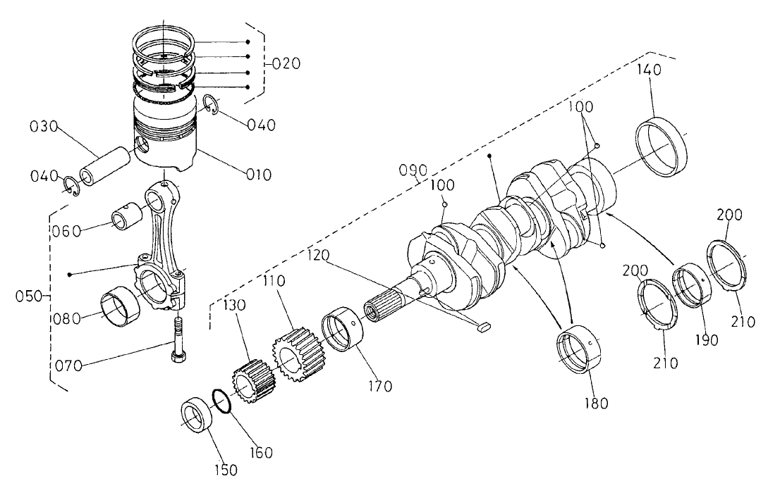Piston and Crankshaft Assembly