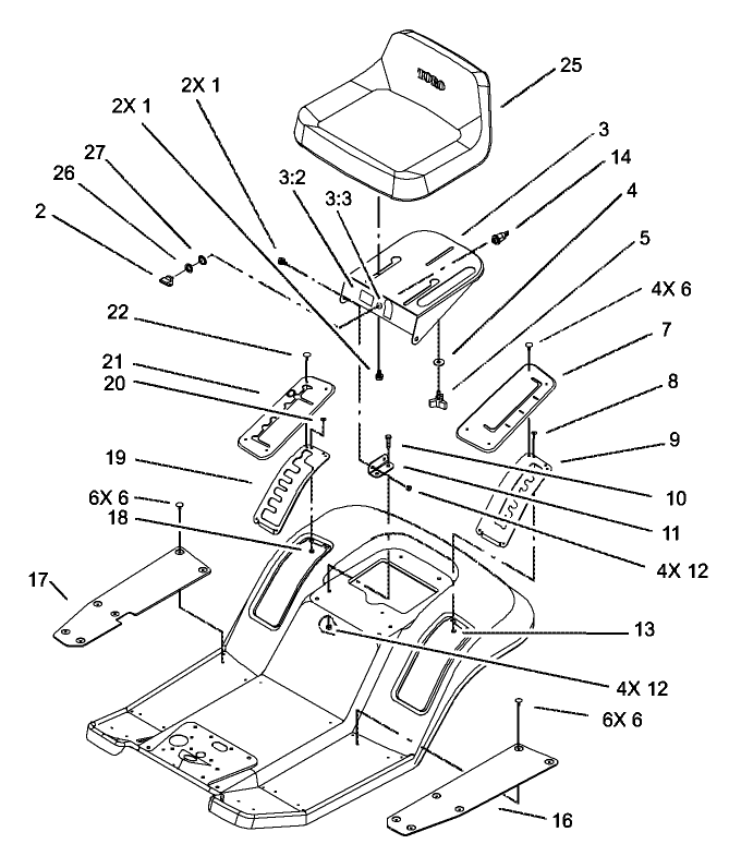 Rear Body and Seat Assembly