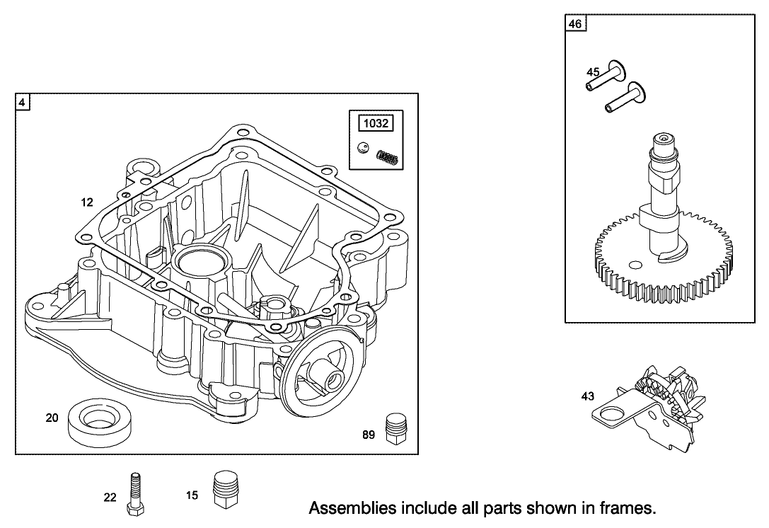 Crankcase Assembly Engine Briggs and Stratton Model 286H77-0121-E1