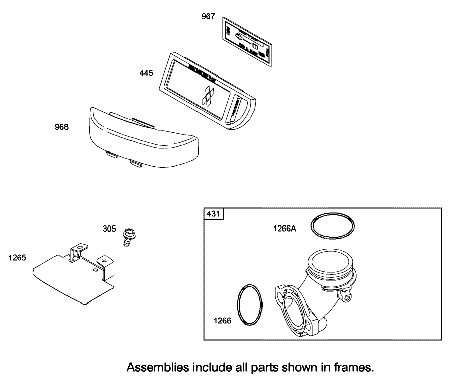 Air Cleaner Assembly Engine Briggs and Stratton Model 286H77-0121-E1