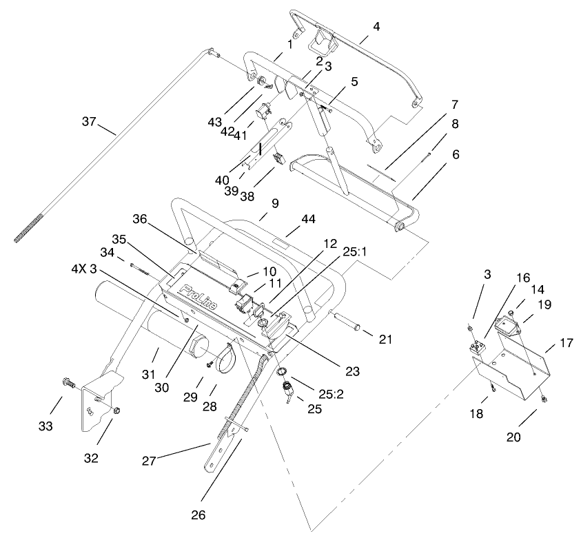 Handle and Control Panel Assembly