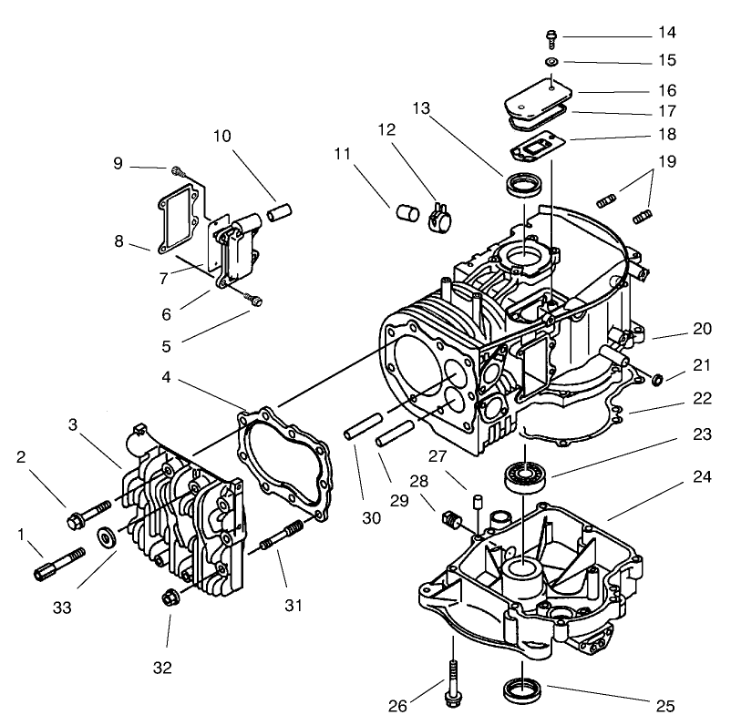 Crankcase Assembly-Kawasaki Model FB460V-LS08