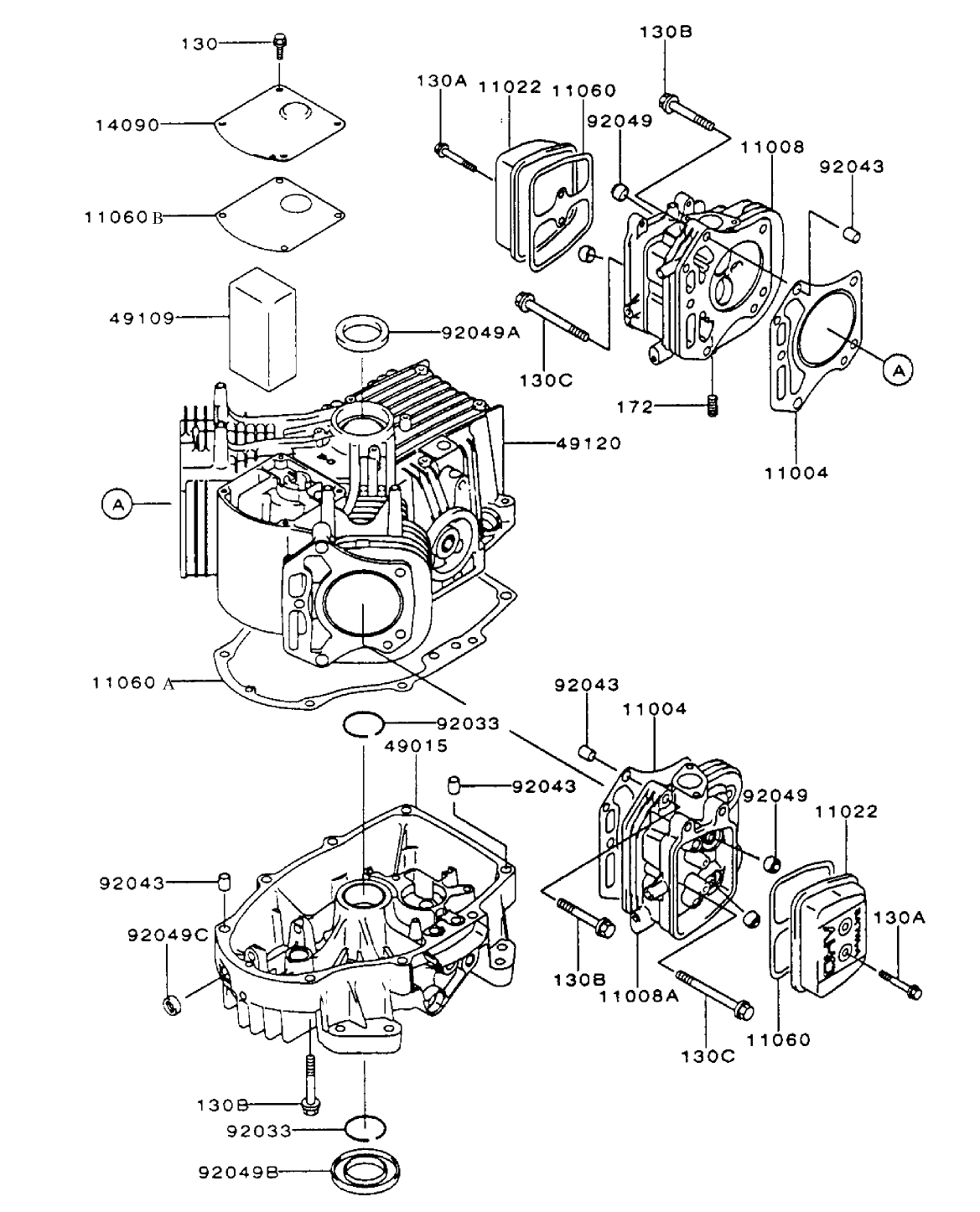 Cylinder/Crankcase Assembly (Continued) Kawasaki FH500V-AS25