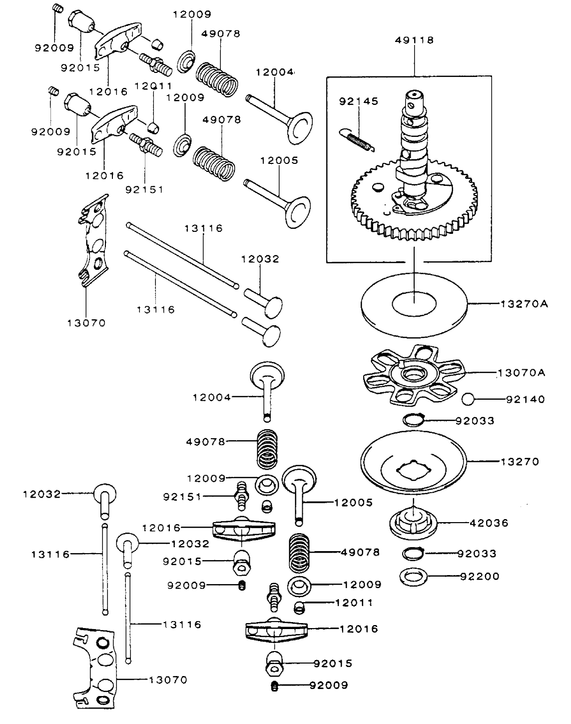 Valve/Camshaft Assembly (Continued) Kawasaki FH500V-AS25