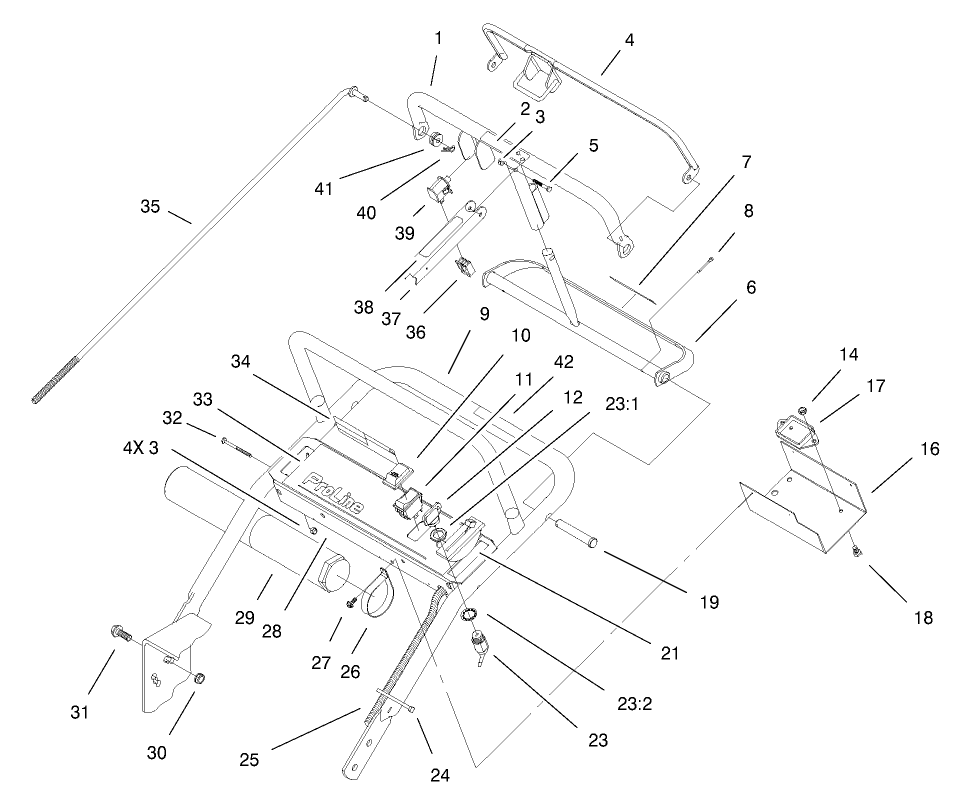 Handle and Control Panel Assembly