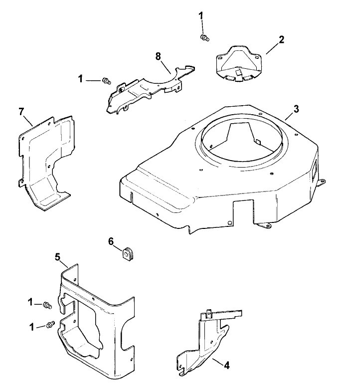 Blower Housing and Baffles Assembly Kohler CV15T-PS-41560