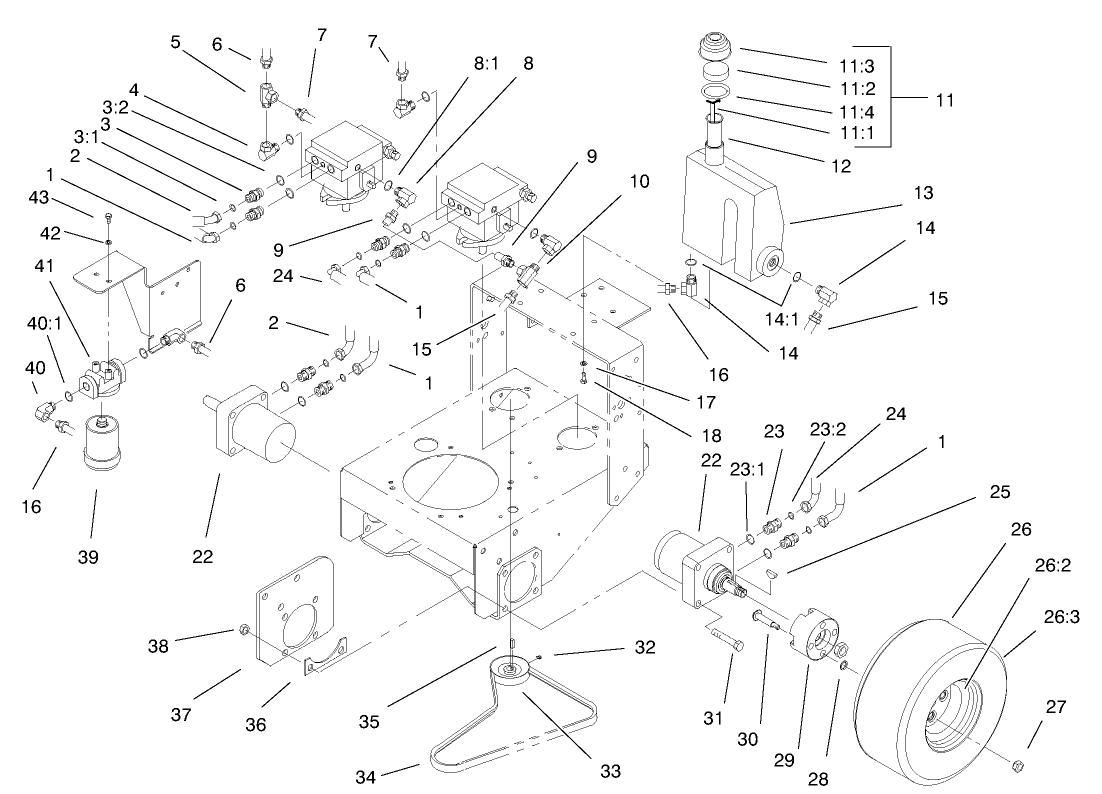 Hydraulic and Drive System Assembly