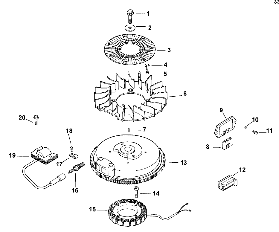 Ignition and Electrical Assembly Kohler Model CV15T-41561