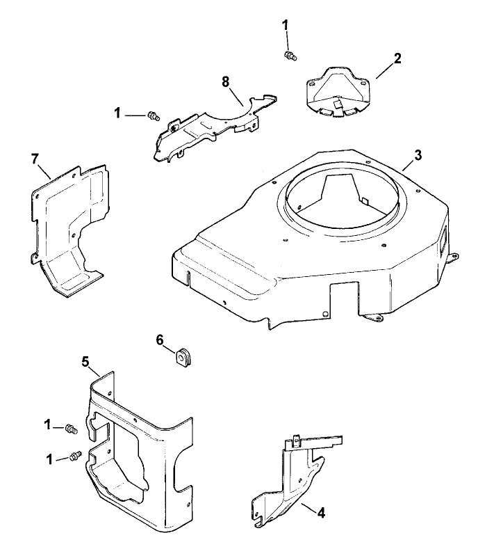 Blower Housing and Baffle Assembly Kohler Model CV15T-41561