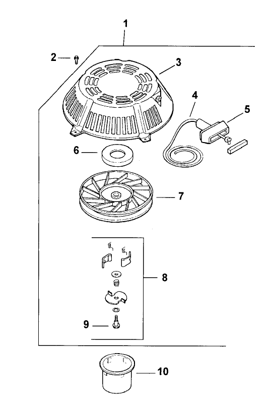 Starter System Assembly Kohler Model CV15T-41561
