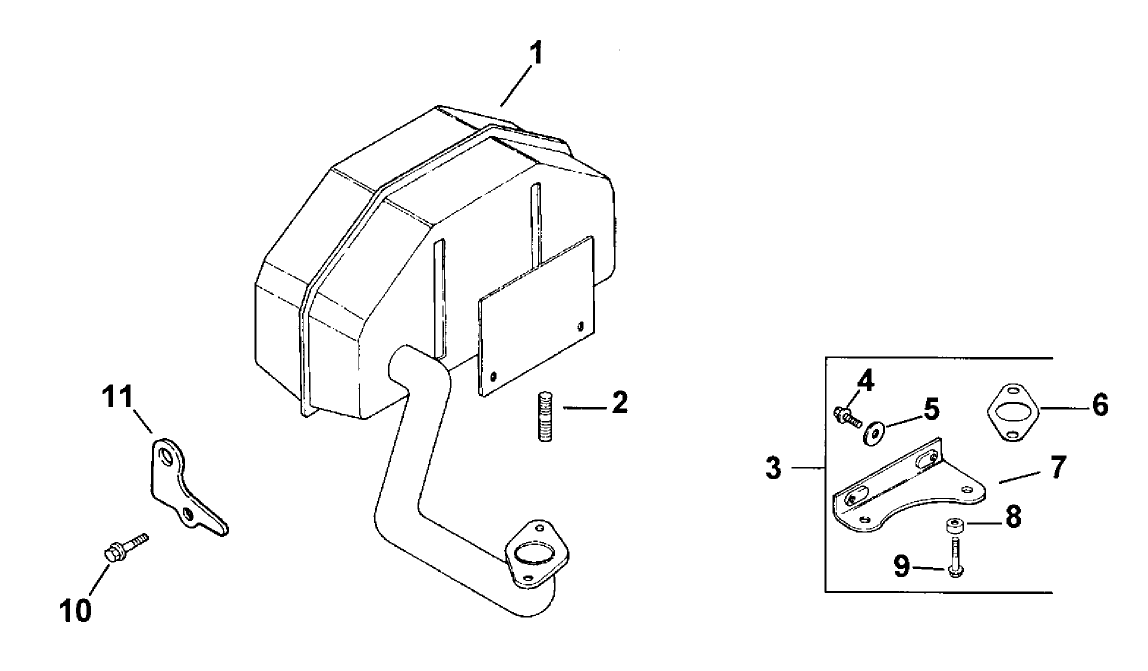 Exhaust Assembly Kohler Model CV15T-41561