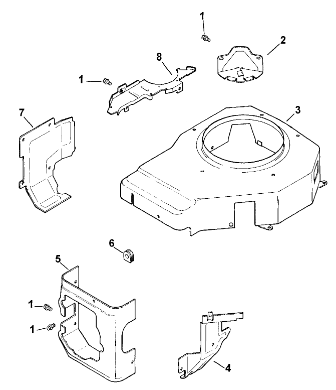 Blower Housing And Baffles (Kohler CV13T-PS-21524)
