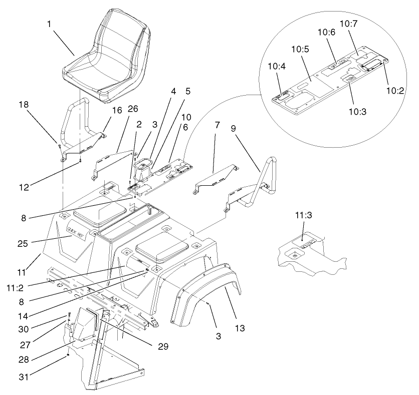 Shroud and Seat Assembly