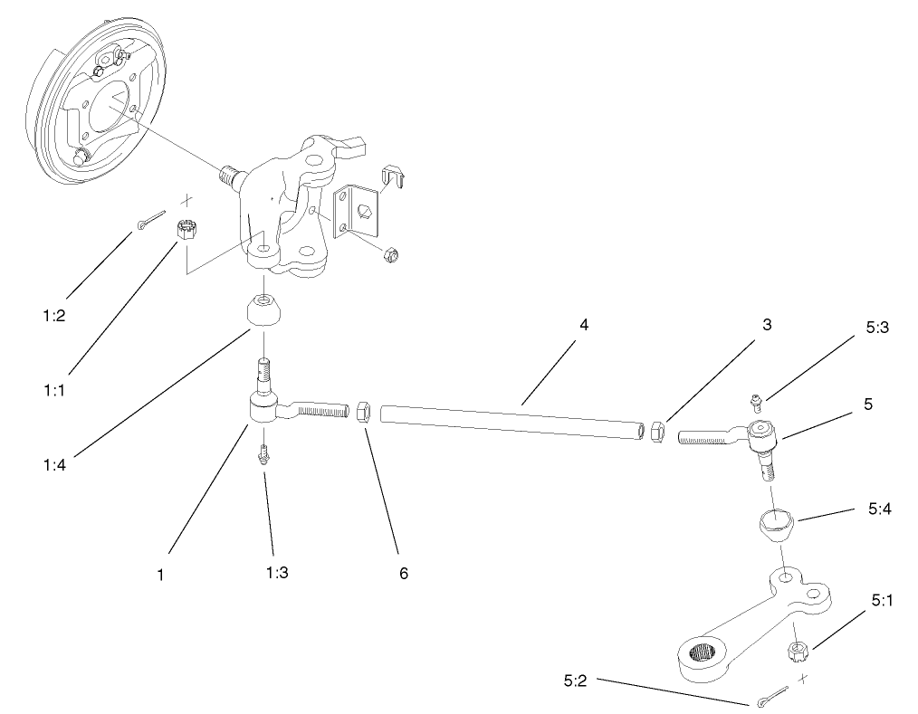 Tie Rod Assembly (only on: 07211, 07212)