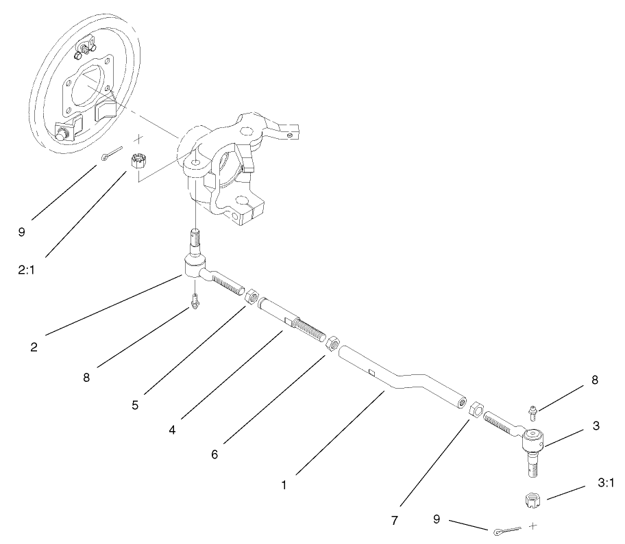 Right Hand Tie Rod Assembly (only on: 07218)