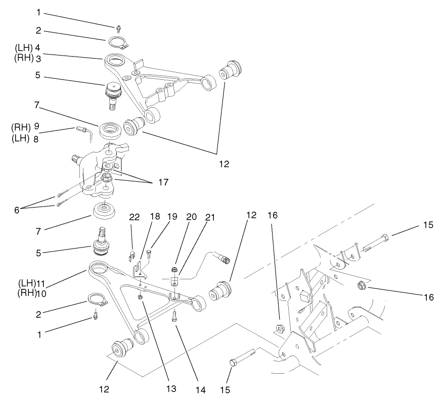 2 Wheel Drive Front Control Arm Assembly (only on: 07211, 07212)