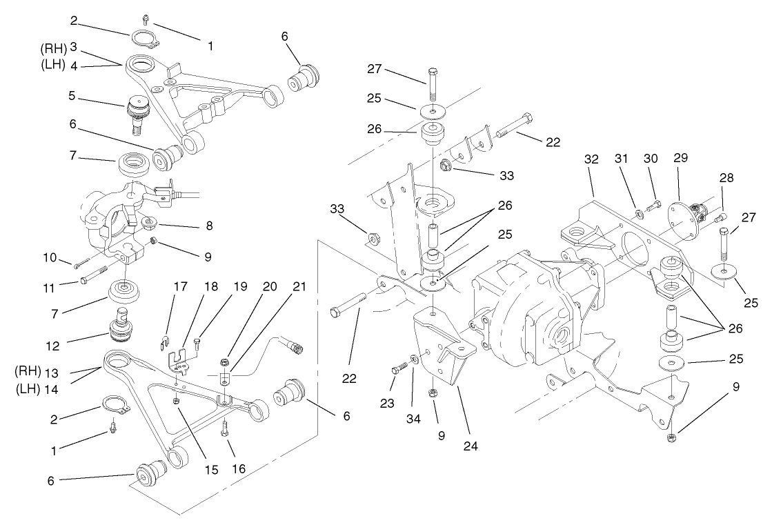 4 Wheel Drive Front Control Arm Assembly (only on: 07218)