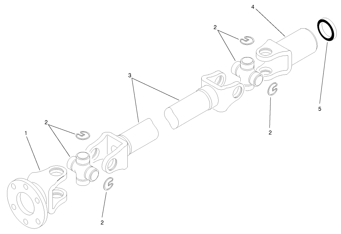 Differential Drive Shaft Assembly No. 93-7116 (only on: 07218)