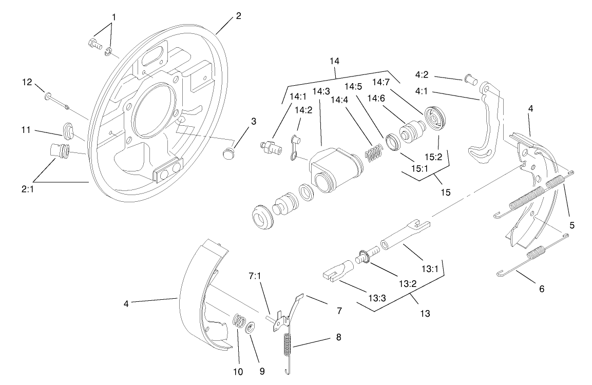 LH Rear Brake Assembly No. 93-7126