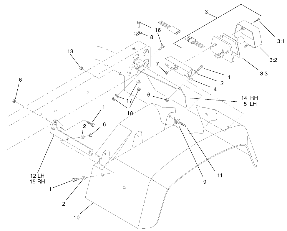 Tail Light and Fender Assembly