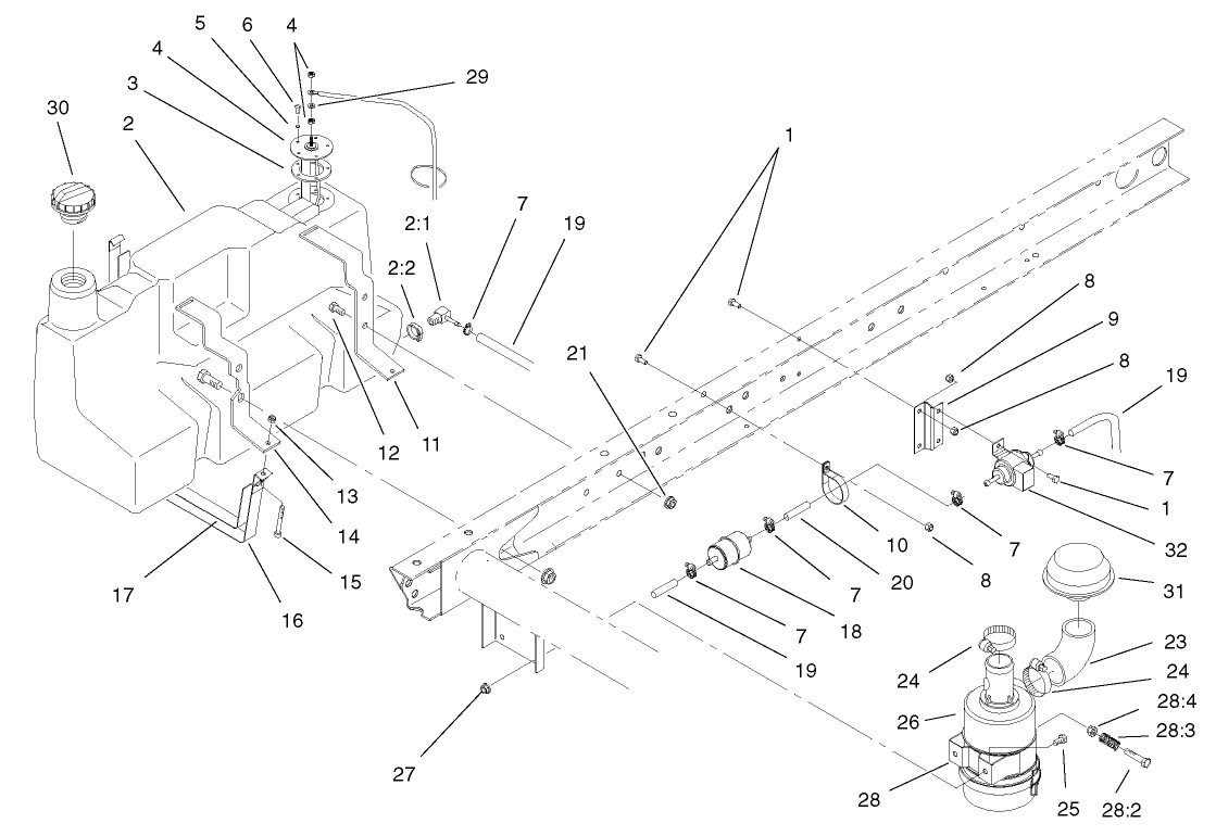 Fuel Tank and Air Cleaner Assembly